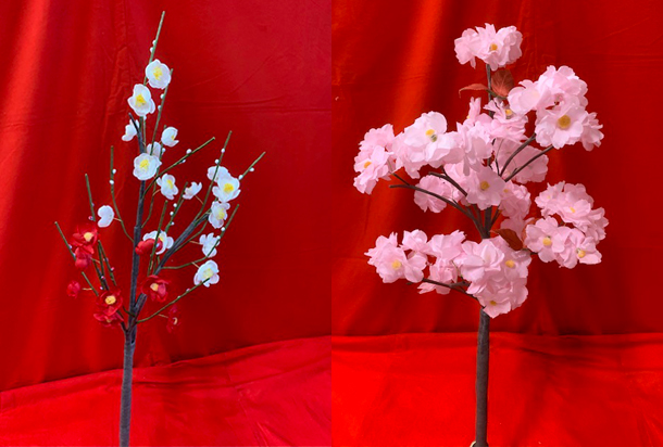 新舞踊小道具 桜、梅の持ち枝